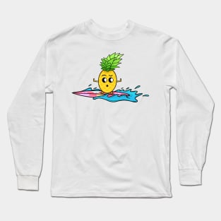 Surfing Pineapple Long Sleeve T-Shirt